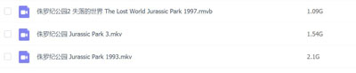 侏罗纪公园百度云[1-3]部720P.MP4中英字幕资源